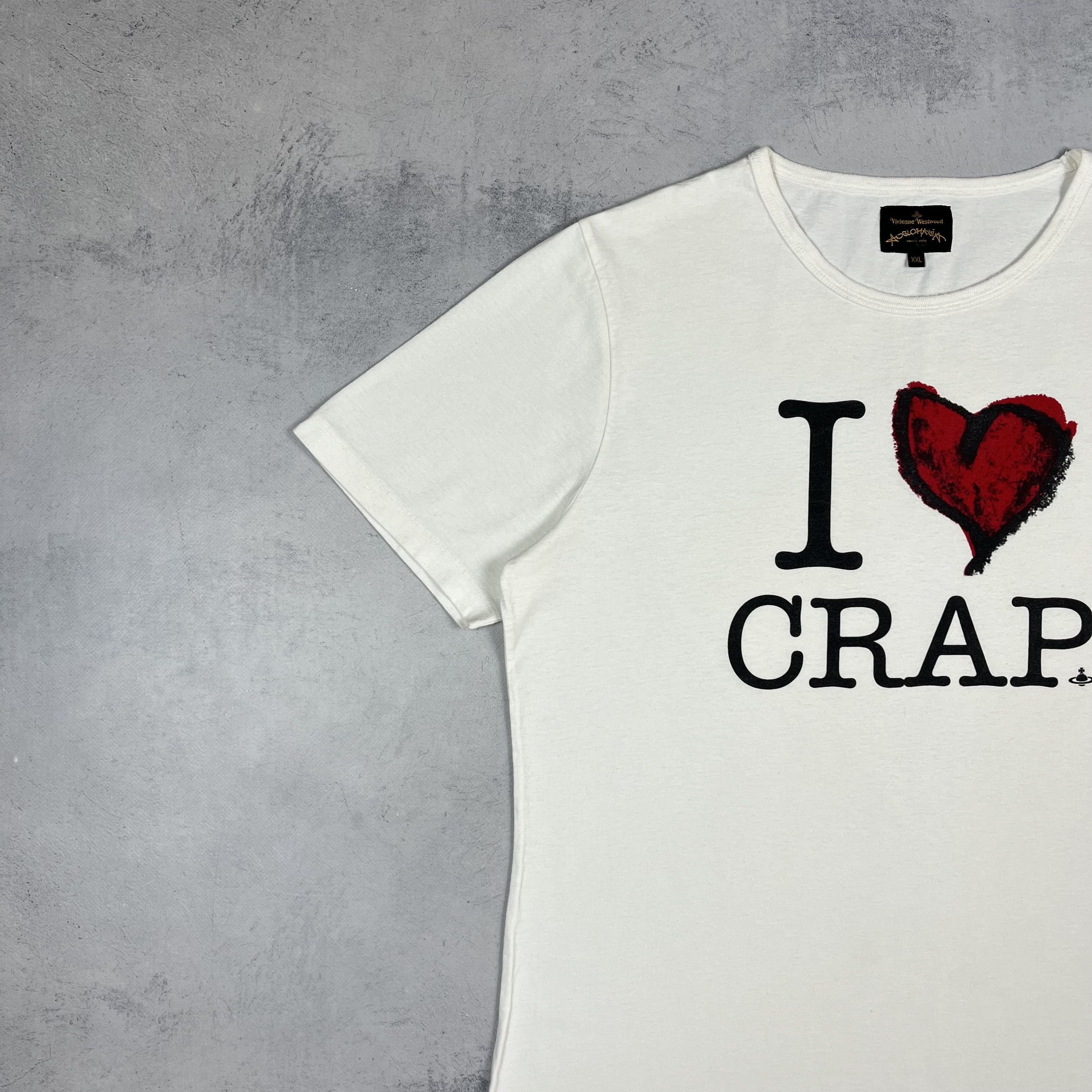 Vivienne Westwood Vivienne Westwood I Love Crap Big Logo Heart T Shirt Size US XXL / EU 58 / 5 - 6 Thumbnail