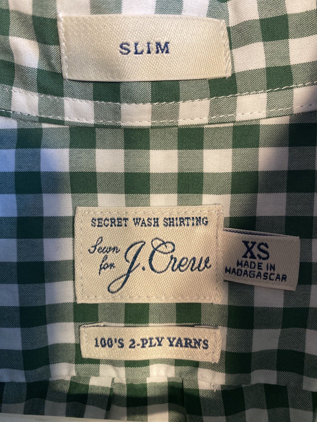 J.Crew J.Crew green@white button up shirt Size US XS / EU 42 / 0 - 3 Thumbnail