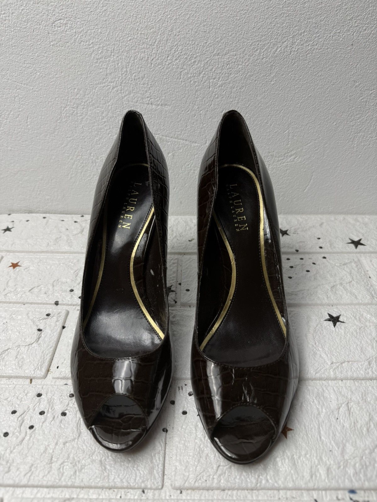 Ralph Lauren LAUREN Ralph Lauren Heels U8.5 UK6 EUR40 Croc Embossed Size US 8.5 / IT 38.5 - 1 Thumbnail