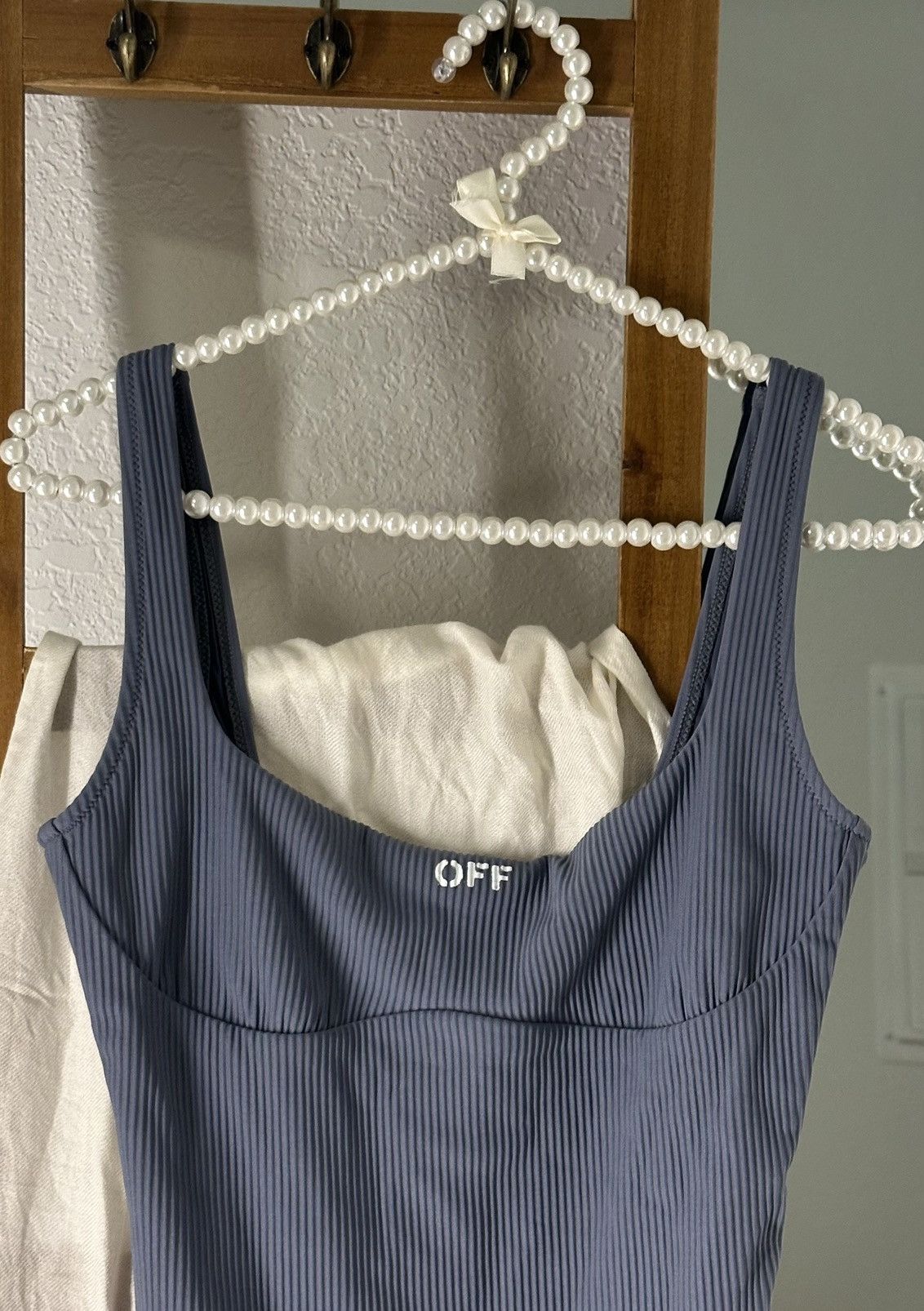 Off-White Off-White Ribbed Logo Swimsuit/Bodysuit Size M / US 6-8 / IT 42-44 - 2 Thumbnail