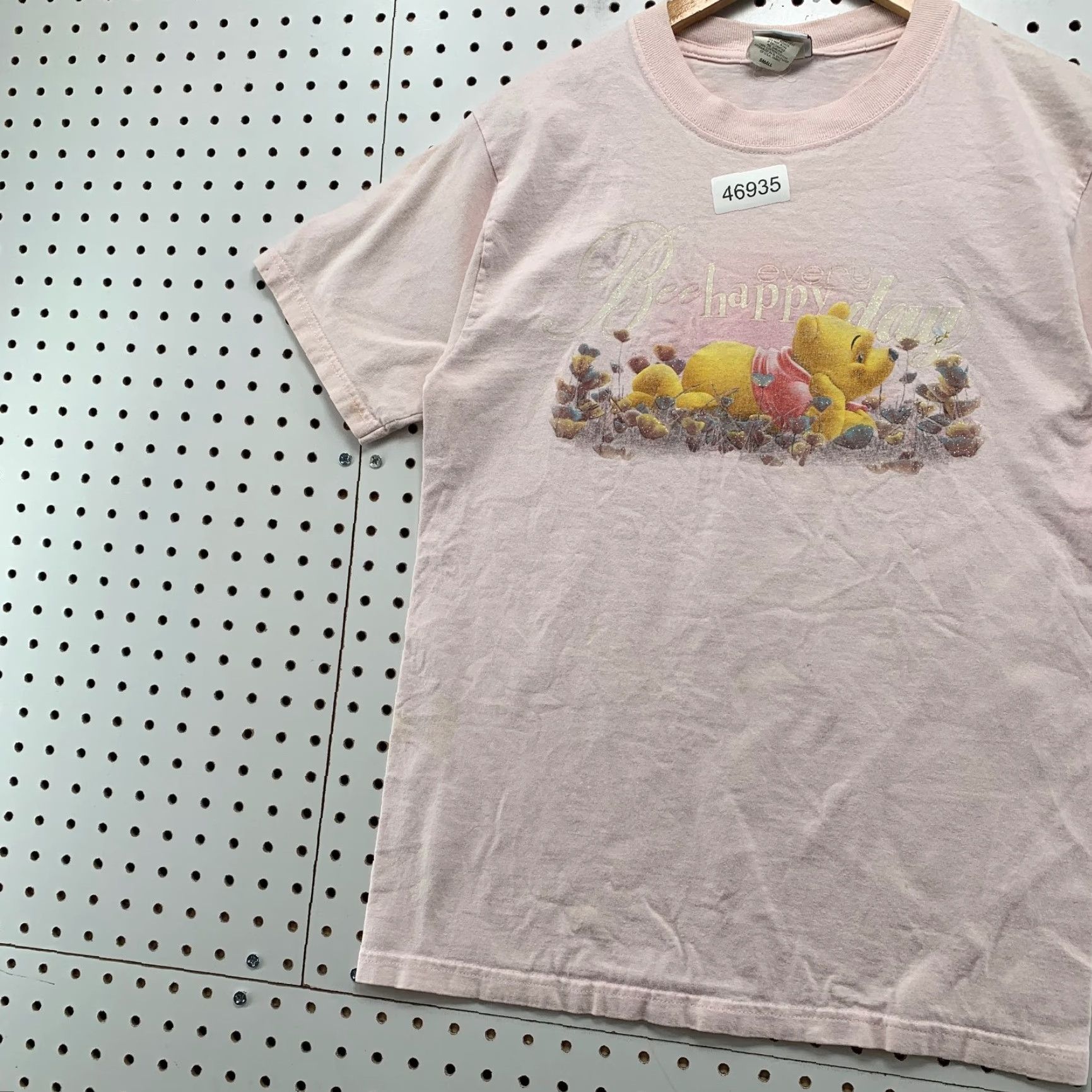 Disney VINTAGE Disney Winnie Pooh T Shirt Womens Small Pink Be Happy Everyday Cute Size S / US 4 / IT 40 - 5 Thumbnail