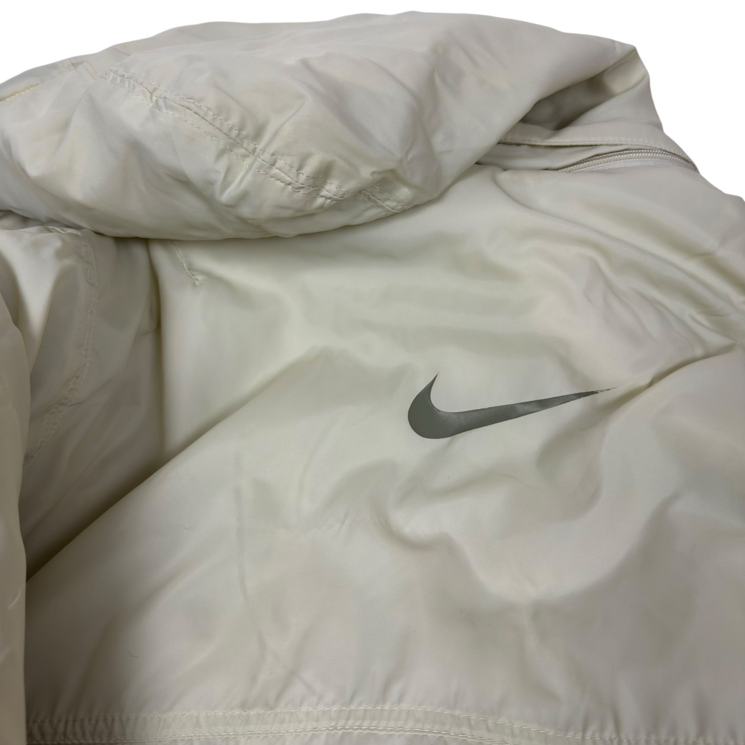 Nike × Vintage Nike Men's Beige Solo Swoosh Hooded Zip Jacket Medium Y2K Size US M / EU 48-50 / 2 - 5 Thumbnail