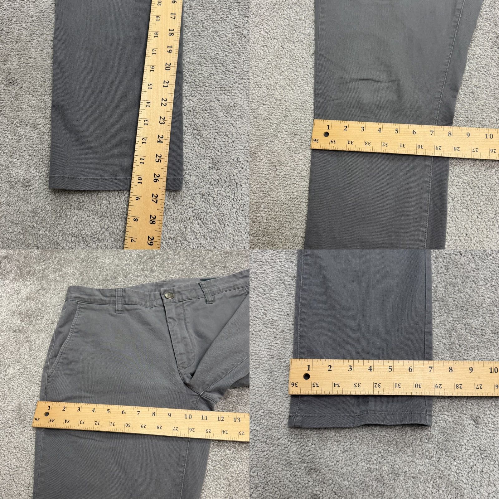 Bonobos Bonobos Chino Pants Mens 32x28 Gray Cotton Flat Front Straight Leg Regular Fit Casual Workwear Reversible? No (ignore) Size US 32 / EU 48 - 9 Thumbnail
