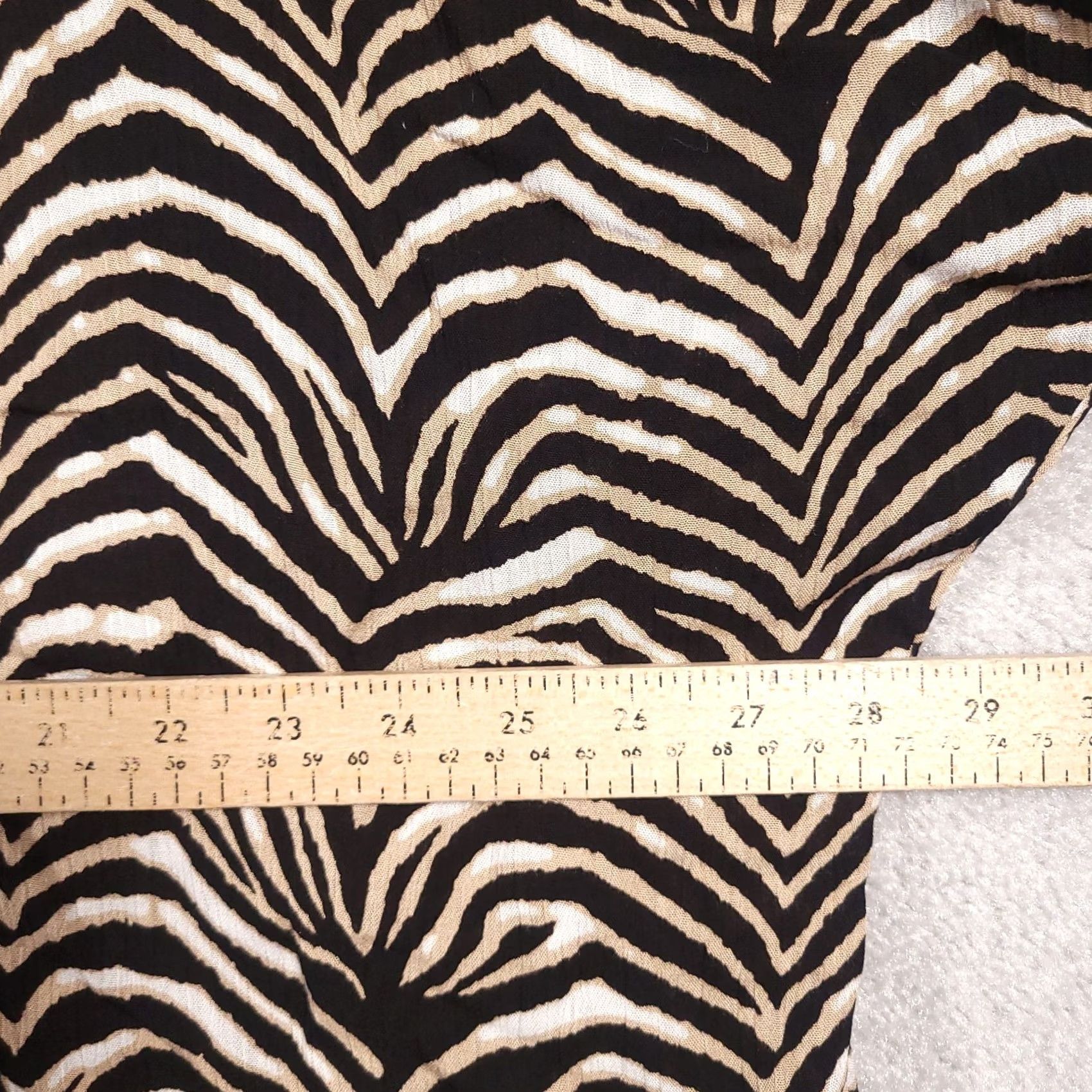 Vintage Jaclyn Smith Cardigan Women's Black Tan Tiger Striped Open Front 3/4 Sleeve Size L / US 10 / IT 46 - 7 Thumbnail