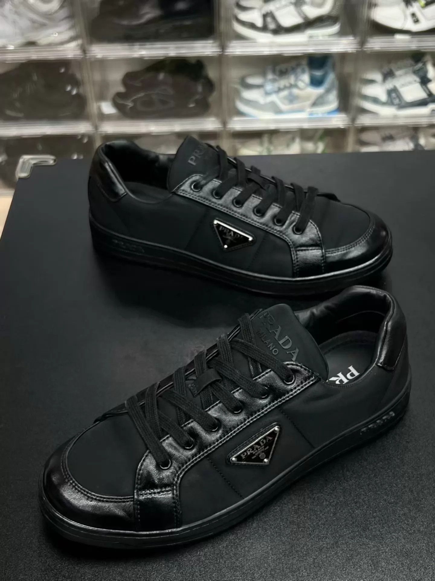 Prada PRADA Downtown black 41.5 w/ accessories Size US 8.5 / EU 41-42 - 1 Thumbnail