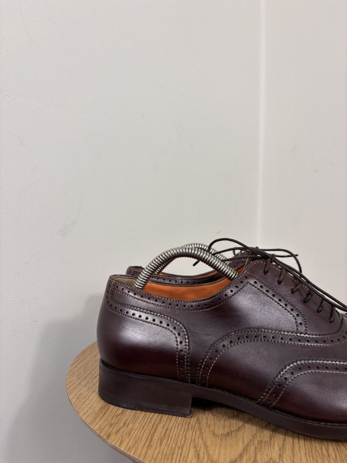 Santoni Santoni Men’s Burgundy Brown Leather Oxford Dress Shoes Size US 9 / EU 42 - 3 Thumbnail