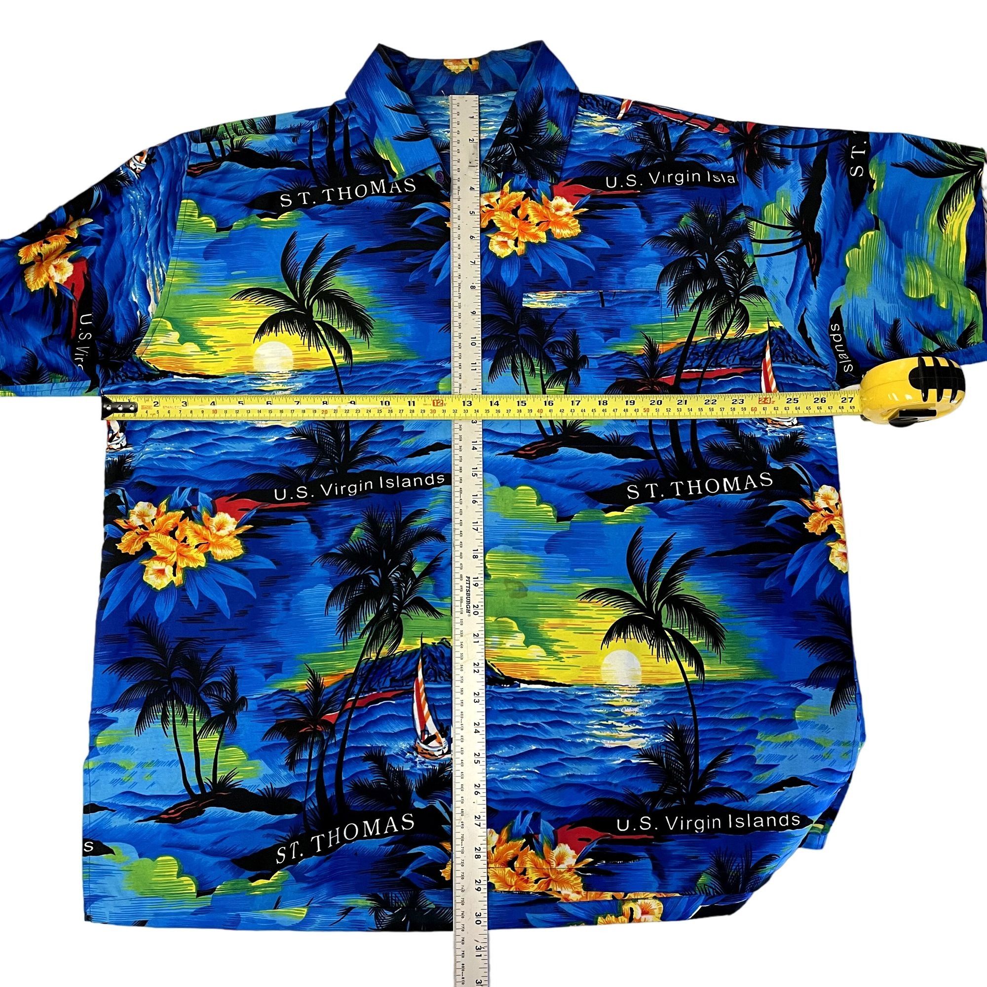 Unkwn 80’s HAWAIIAN St Thomas VIRGIN ISLANDS Tropical Beach Shirt Size US XXL / EU 58 / 5 - 5 Thumbnail