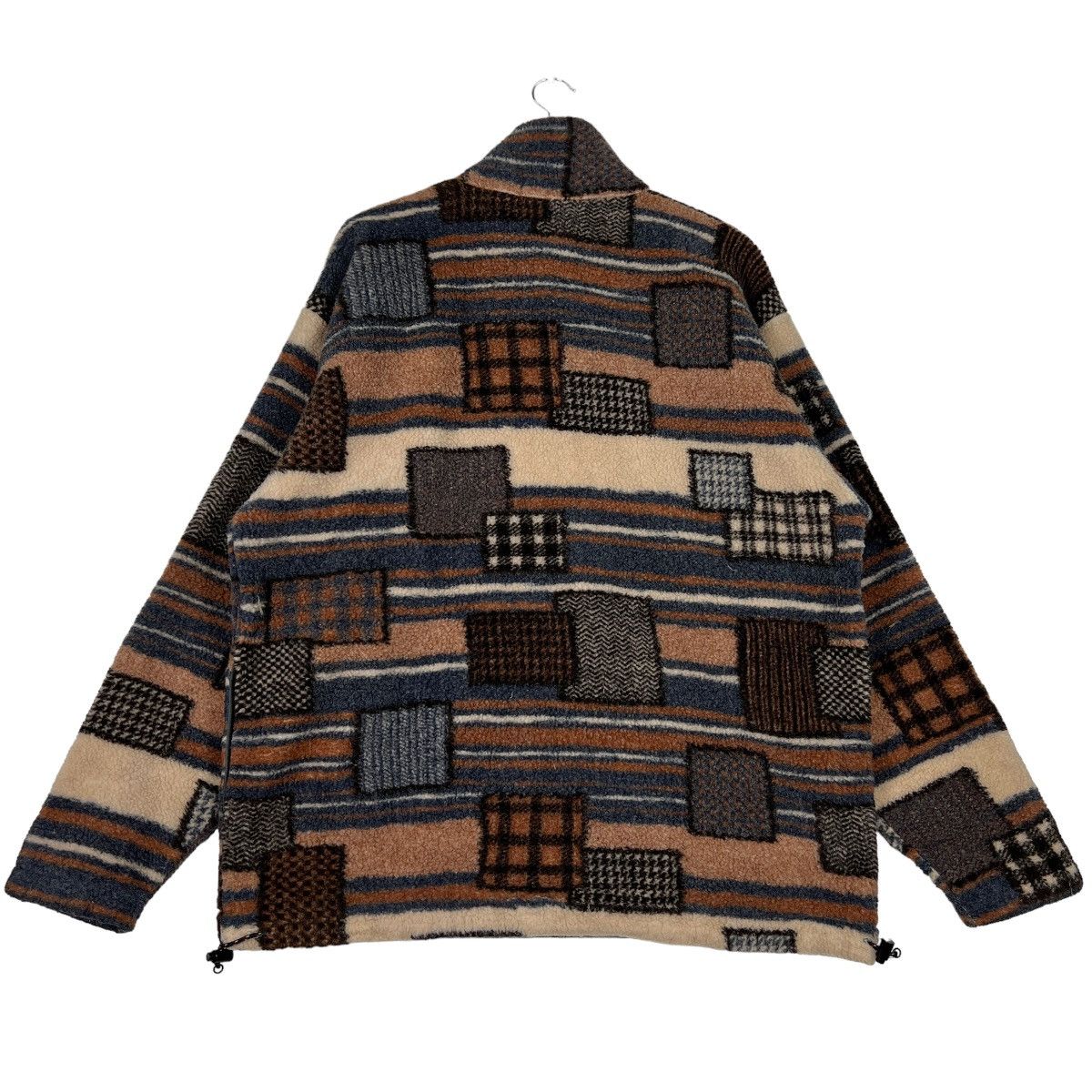 Japanese Brand 🔥 INTERROSMO PATCHWORK FLEECE JACKET NICE DESIGN Size US L / EU 52-54 / 3 - 8 Thumbnail