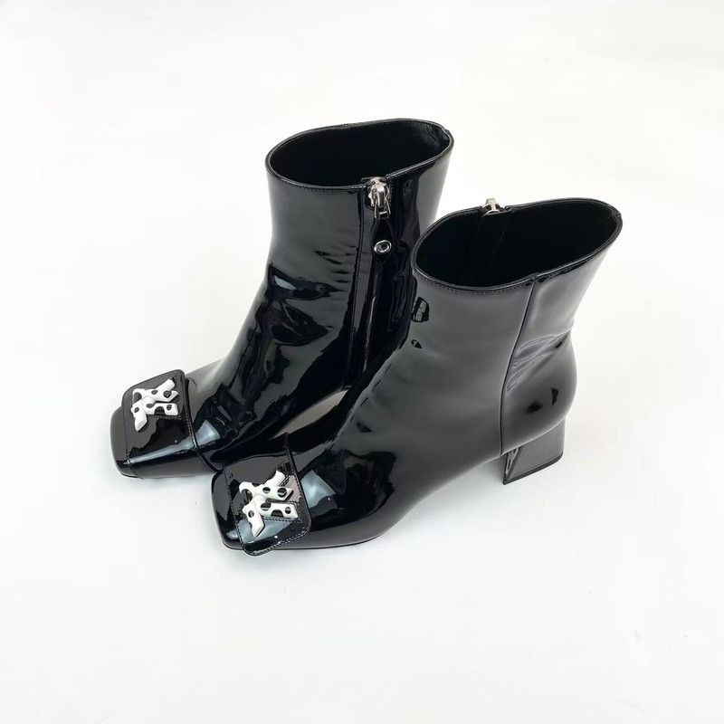 Louis Vuitton Yayoi Kusama x Louis Vuitton Black Ankle Boots 0079 Size US 4 / IT 34 - 1 Thumbnail