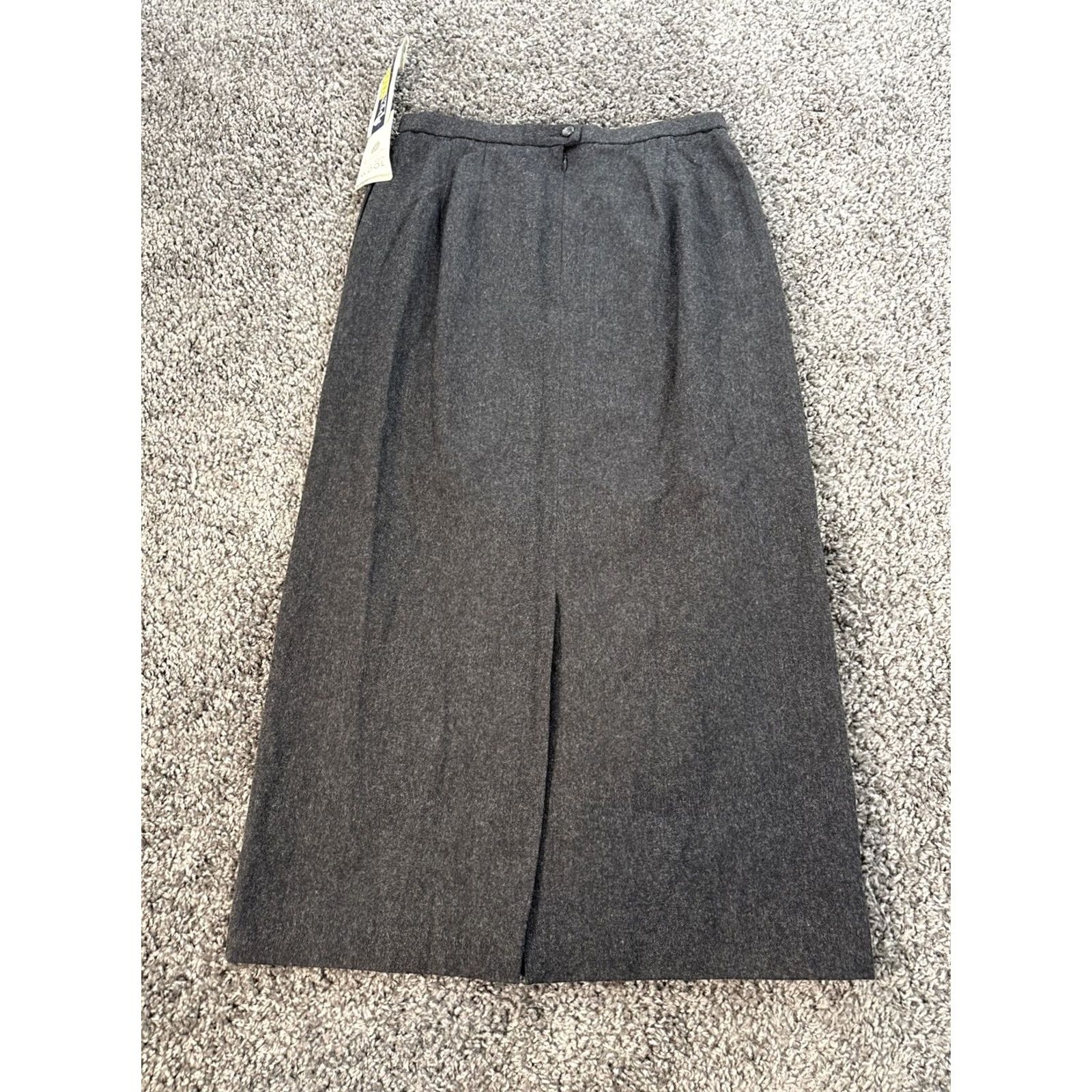 Pendleton VINTAGE Pendleton Skirt Womens 12 Wool Midi Gray Straight 90s Womens Size 34" / US 12 / IT 48 - 6 Thumbnail