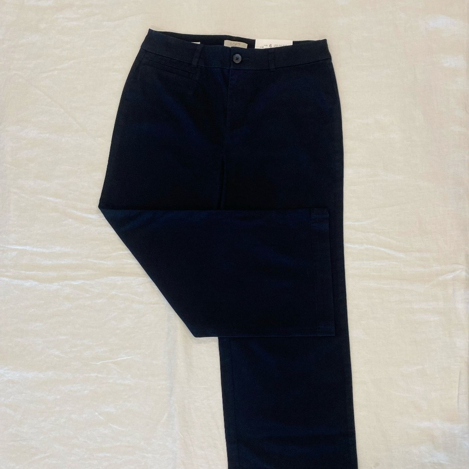 Loft NWT LOFT Women's High-Rise Slim Wide Leg Crop Pants - 6P Size 28" / US 6 / IT 42 - 2 Thumbnail