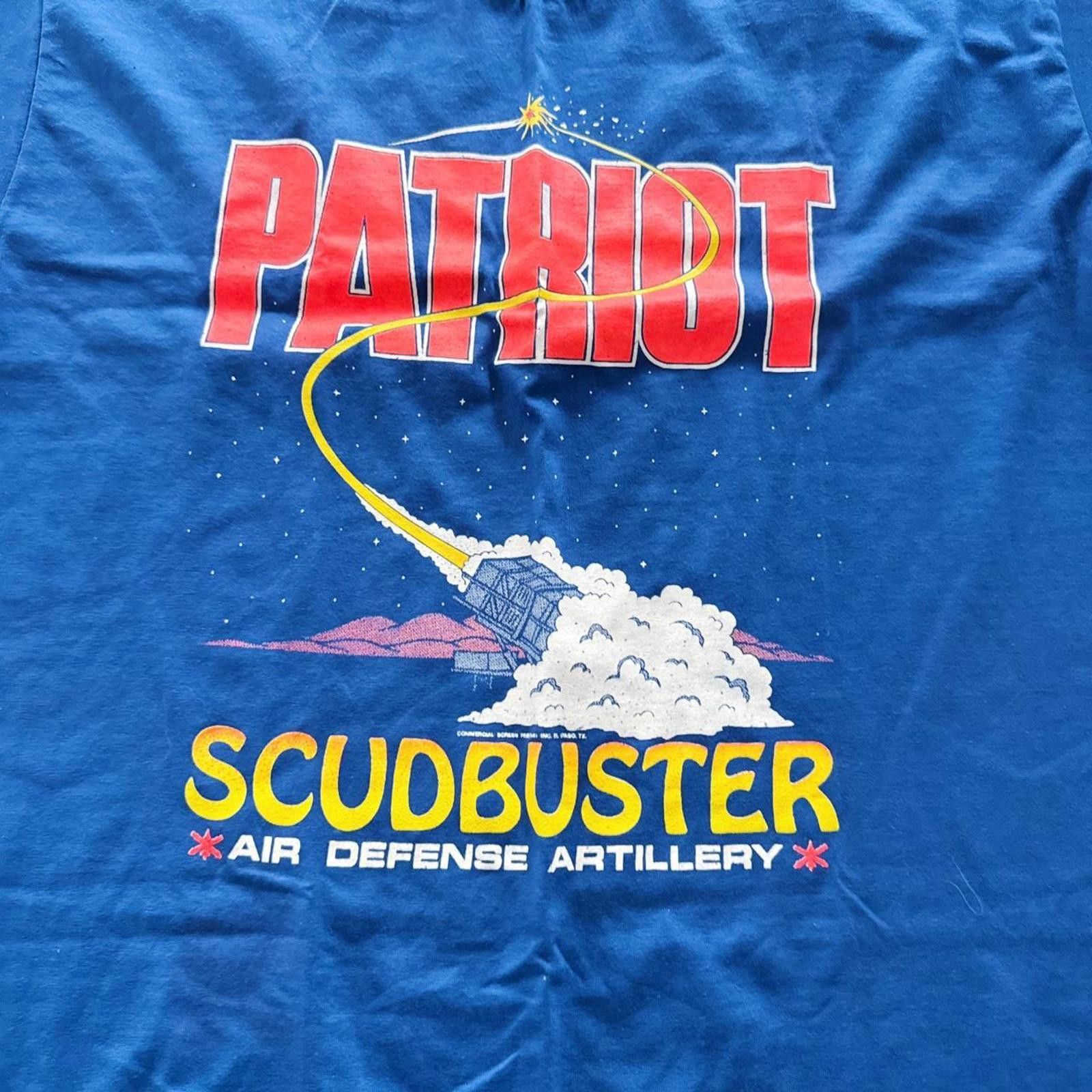 Jerzees 80s 90s Patriot Scudbuster Air Defense Artillery DesertStorm Size US XL / EU 56 / 4 - 4 Thumbnail