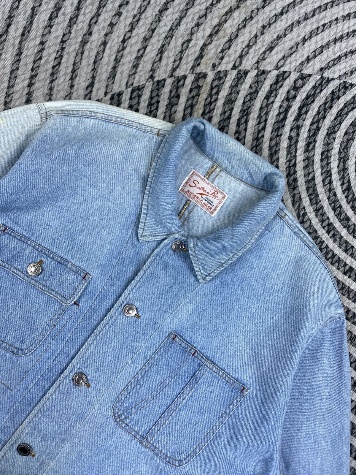 Japanese Brand Vtg Saller A Pico Authentic Wear Denim Style Button Up Shirt Size US L / EU 52-54 / 3 - 8 Thumbnail
