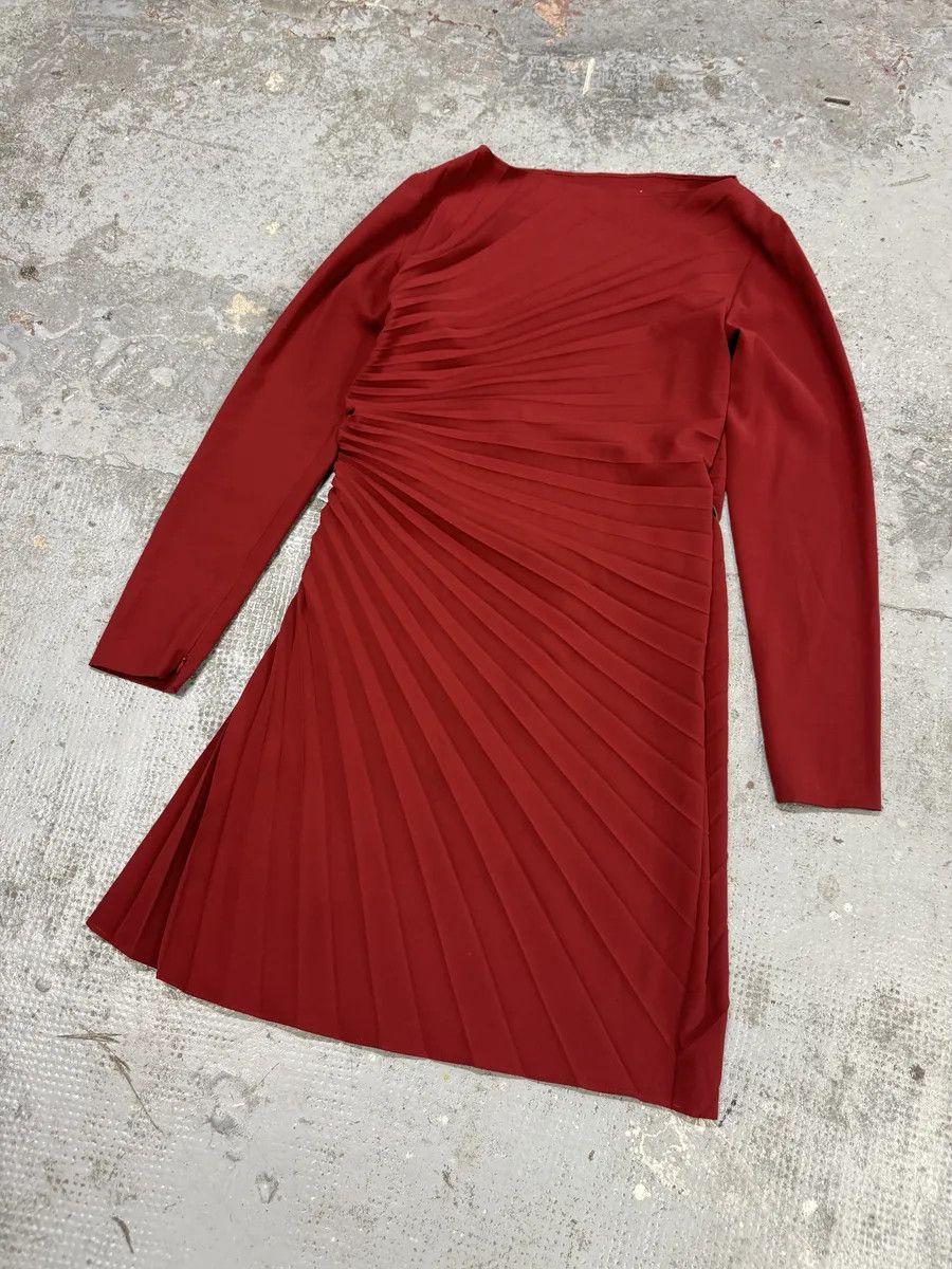 Maison Margiela AW2011 Maison Margiela Red Plissed Signature Dress Size M / US 6-8 / IT 42-44 - 3 Thumbnail