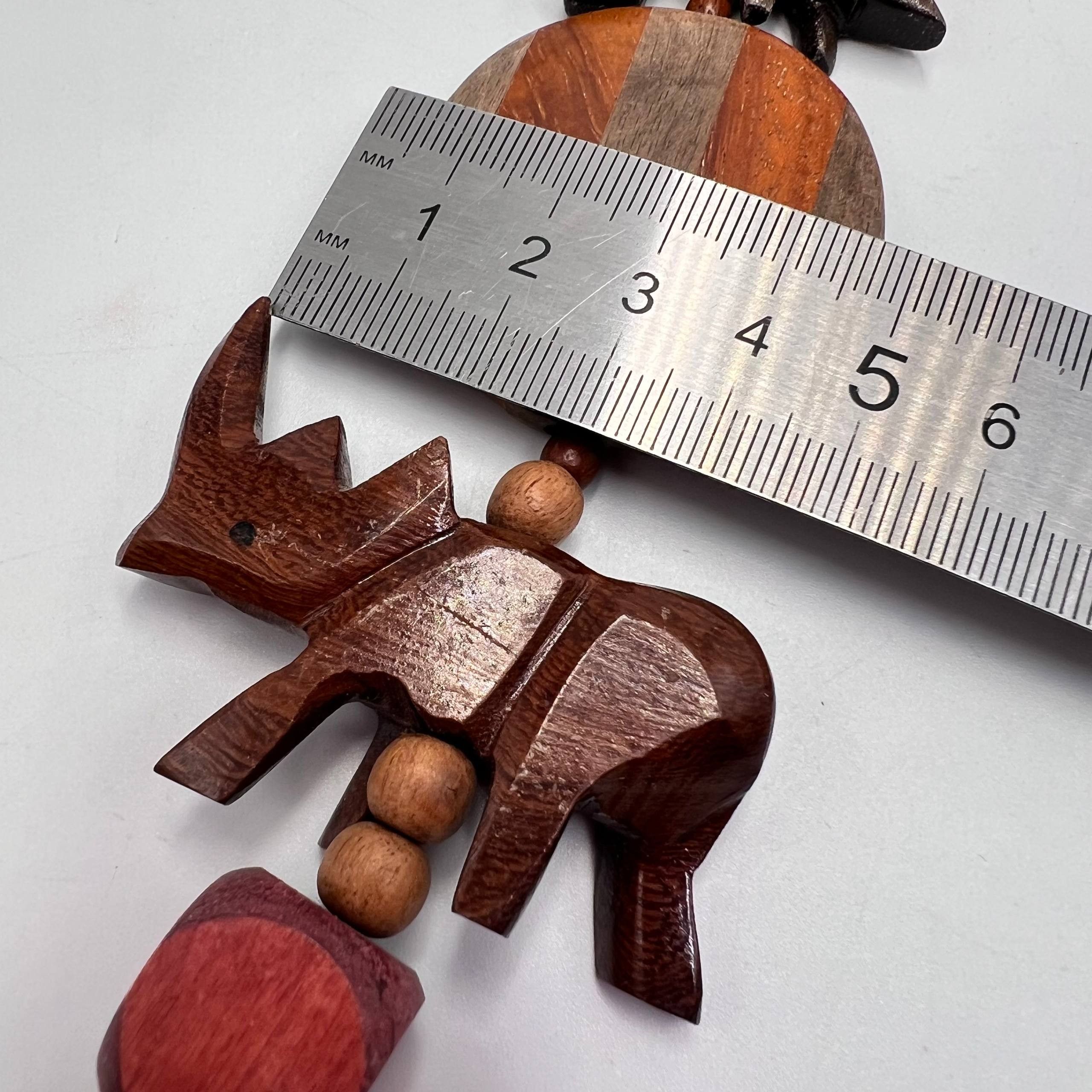 Other Handmade African Wood Beads Necklace Animals Size ONE SIZE - 2 Thumbnail
