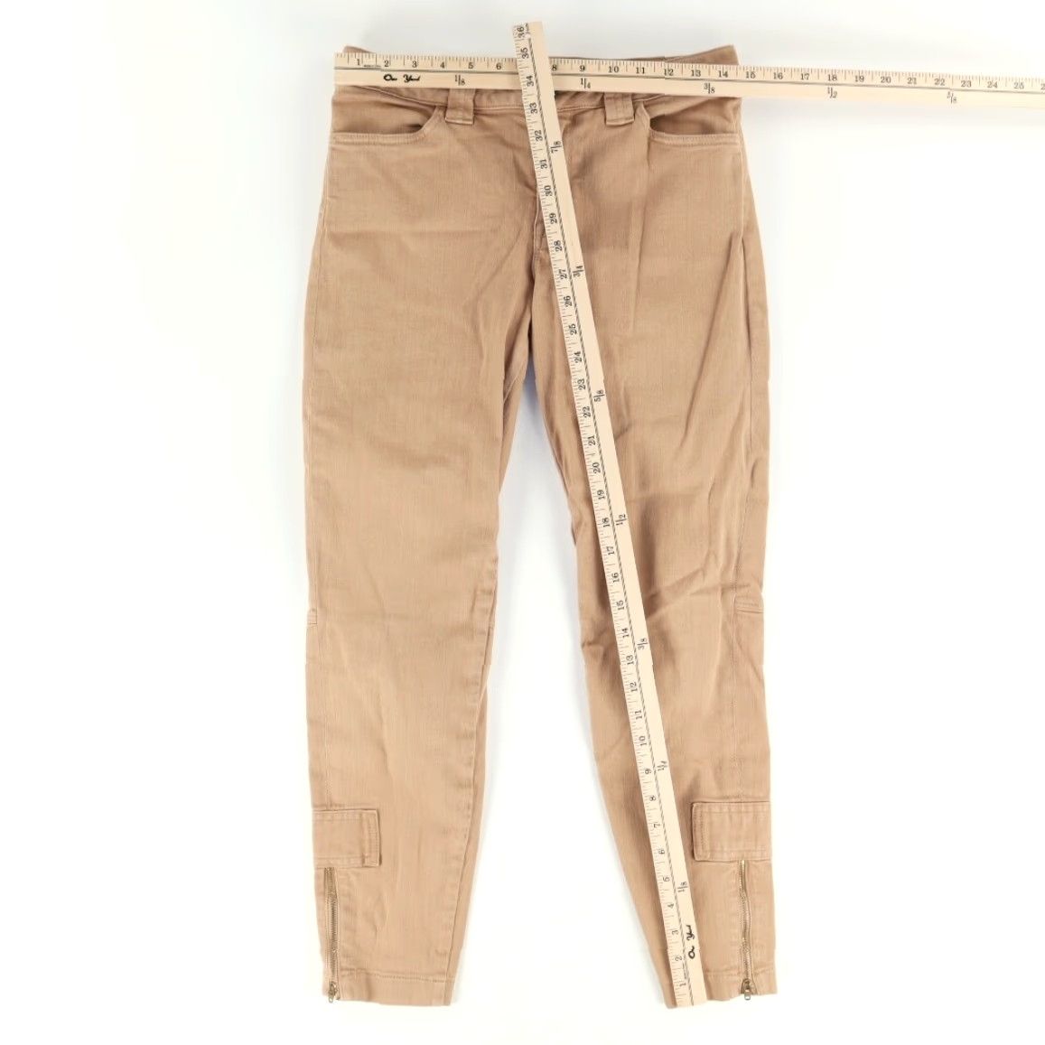Vince Vince. Lola Stovepipe Cotton Canvas Chino Pants Camel Women's 31 Size 24" / US 00 / IT 34 - 3 Thumbnail