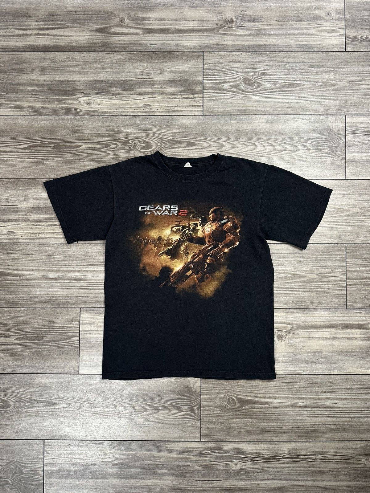 Y2K Gears Of War 2 Video Game Promo T Shirt