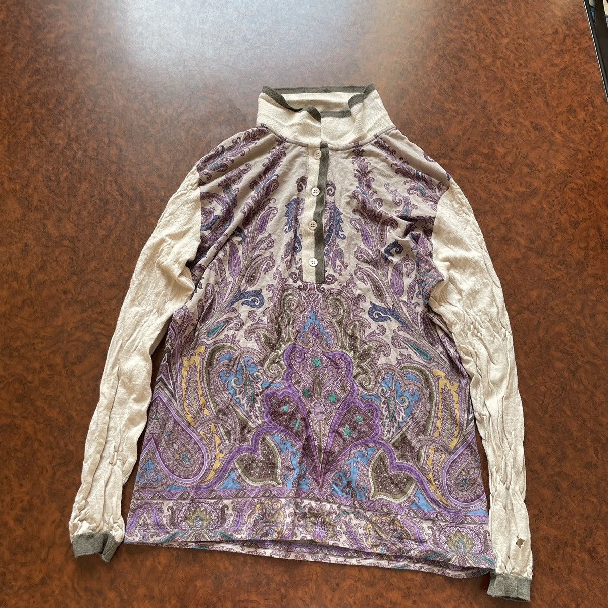Etro × If Six Was Nine Rare 90s ETRO LONGSLEEVE TEE SHIRT aztec navajo Mosaik Size US S / EU 44-46 / 1 - 1 Thumbnail