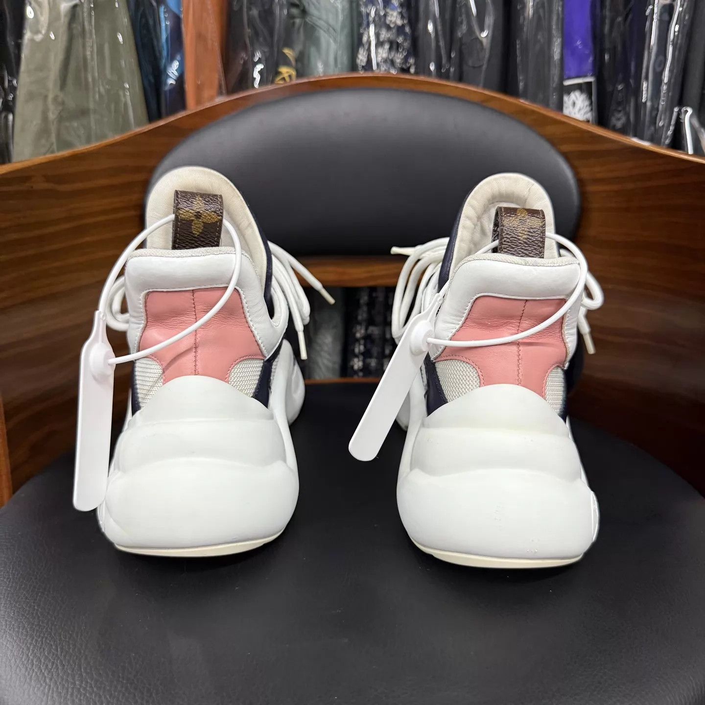 Louis Vuitton LV Archlight White Blue Pink Sneaker 36.5 Size US 6 / IT 36 - 3 Thumbnail