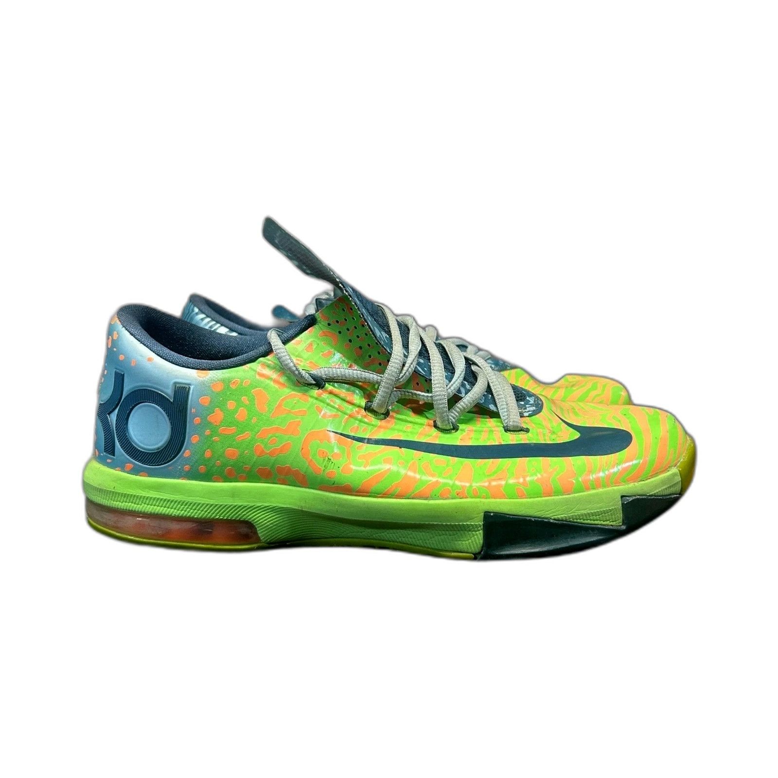 Nike Nike KD 6 Kevin Durant "Liger" 599477-302 Green Basketball S Size US XXS / EU 40 - 1 Thumbnail