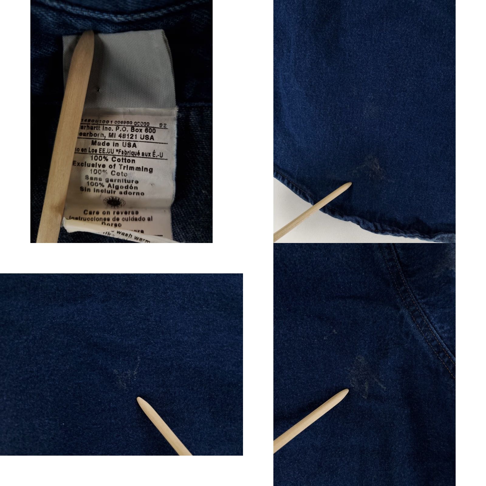 Carhartt VINTAGE Carhartt Denim Pearl Snap Shirt Made USA Patch Blue Mens 3XL Size US XXL / EU 58 / 5 - 8 Thumbnail