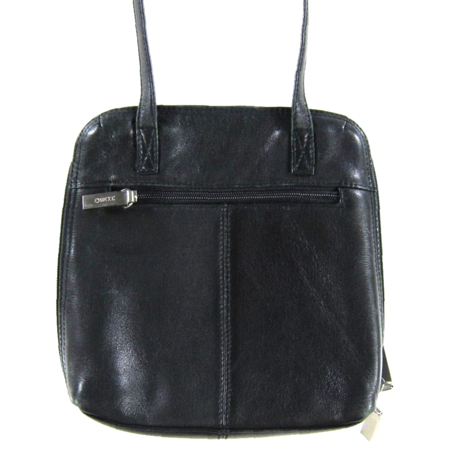 Vintage Hobo Crossbody Satchel Purse 100% Leather Black Full Zip Travel Small Bag - Unisex Adults Mens Womens Size ONE SIZE - 5 Thumbnail
