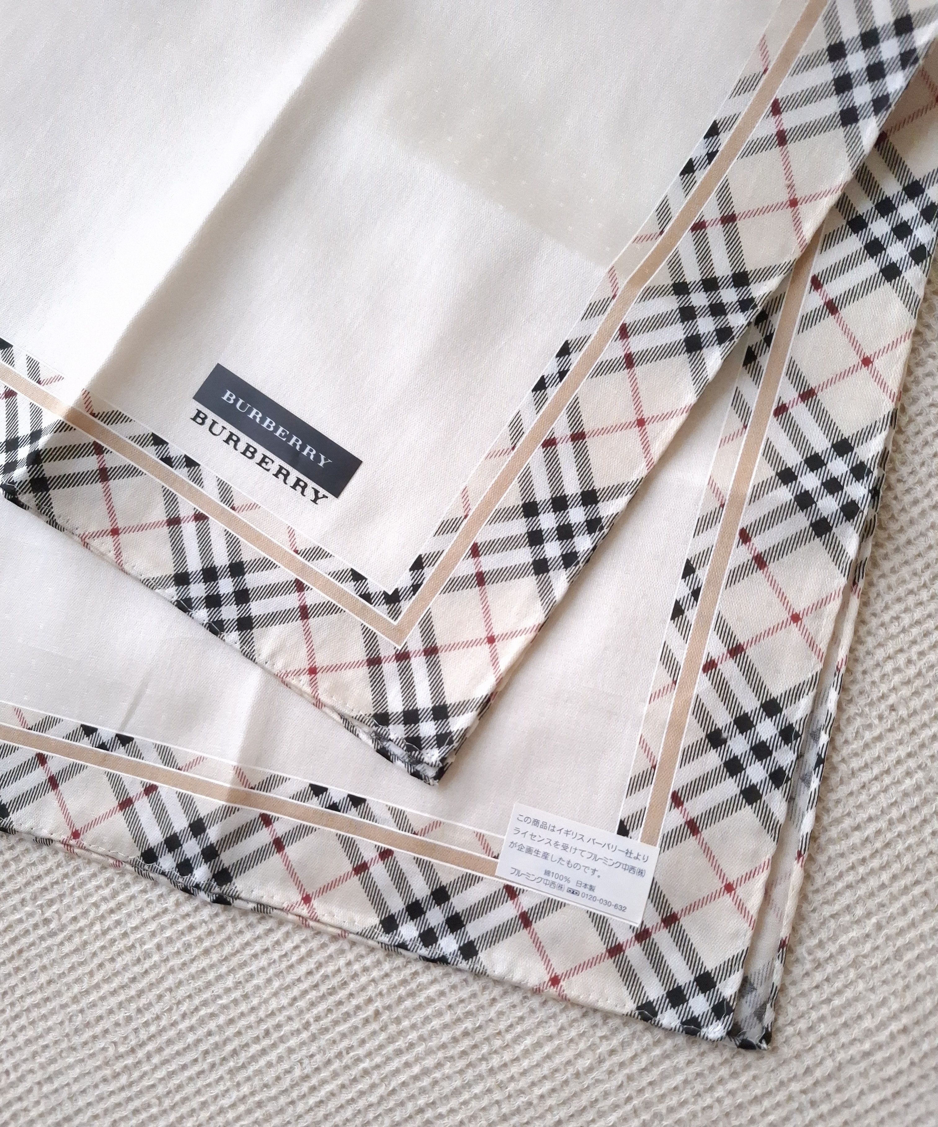 Burberry × Vintage NEW Rare Vintage Burberry Bandana/Handkerchief/scarf Japan Size ONE SIZE - 3 Thumbnail