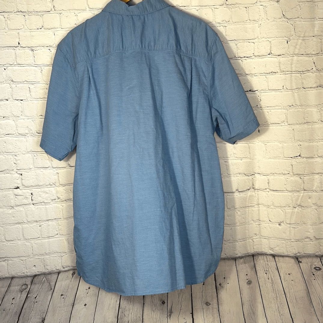 The North Face The North Face Men's Shirt XL Short Sleeve Button Up Blue & White Striped Size US XL / EU 56 / 4 - 6 Thumbnail
