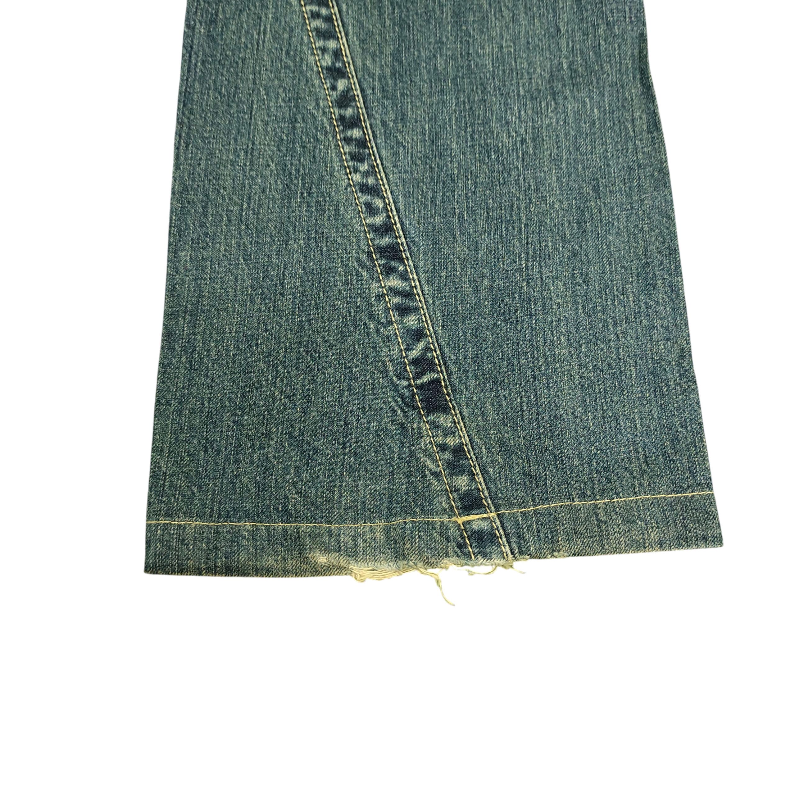 Tornado Mart Flare Jeans Tornado Mart Studded Embroider Distress Bootcut Size US 33 - 6 Thumbnail