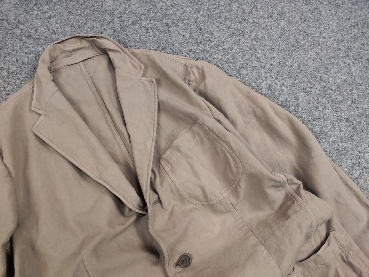 Faconnable Faconnable Cotton x Linen Beige Blazer Pocket Jacket Size US L / EU 52-54 / 3 - 11 Thumbnail
