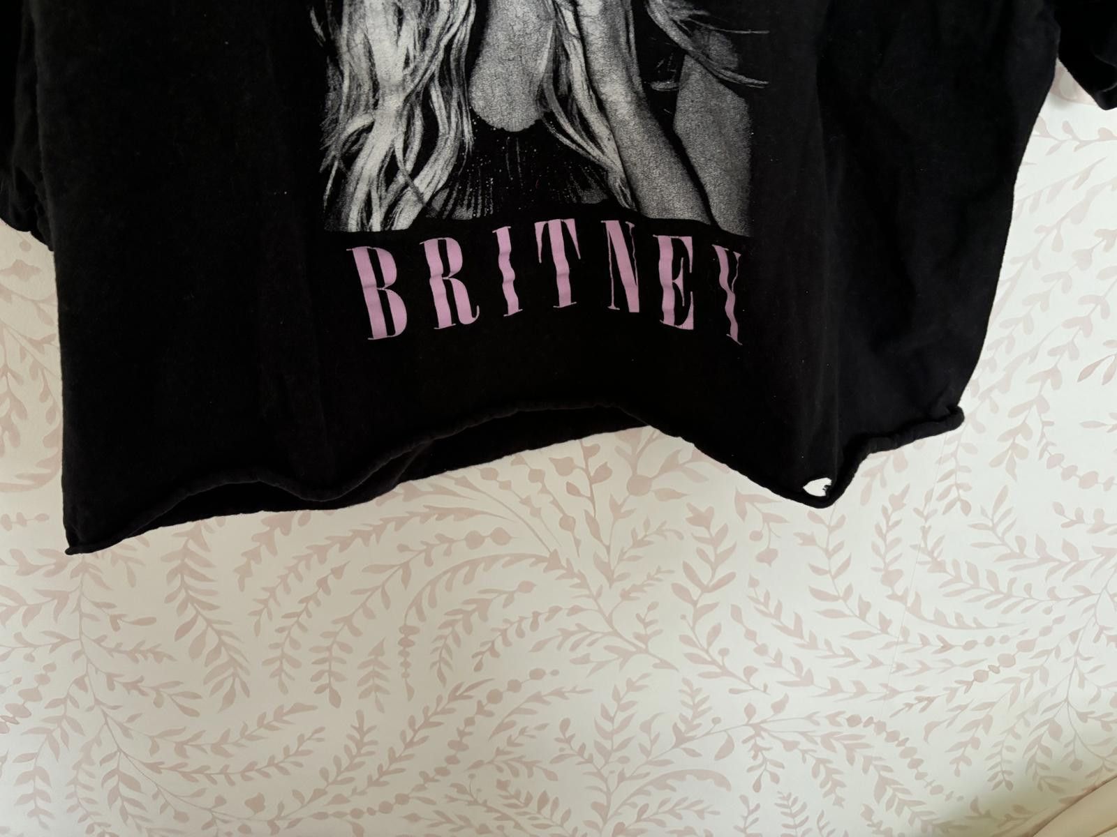Designer Britney Spears Vintage Crop Top - Large Graphic Tee Size XL / US 12-14 / IT 48-50 - 4 Thumbnail