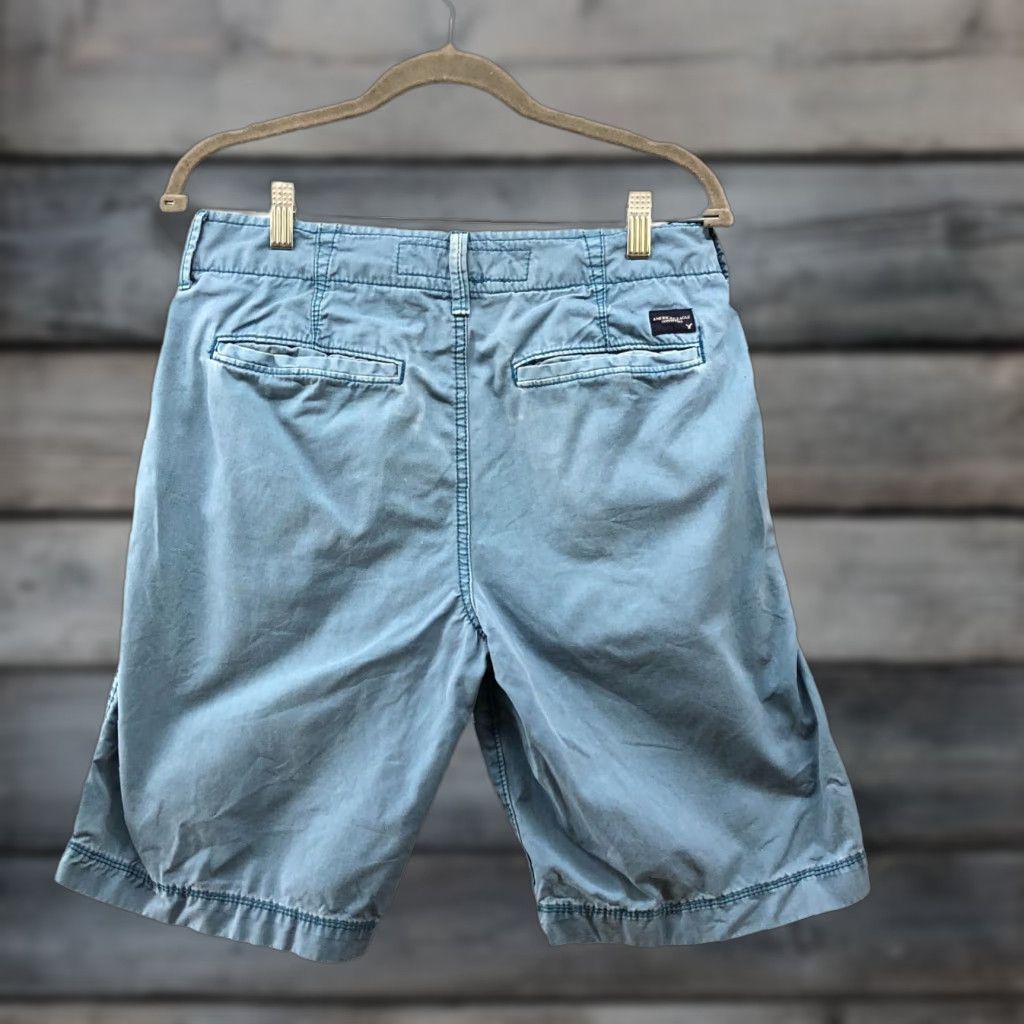 American Eagle Outfitters American Eagle Classic Fit Chino Shorts Mens 30 Light Blue 10" Inseam Size US 30 / EU 46 - 1 Thumbnail