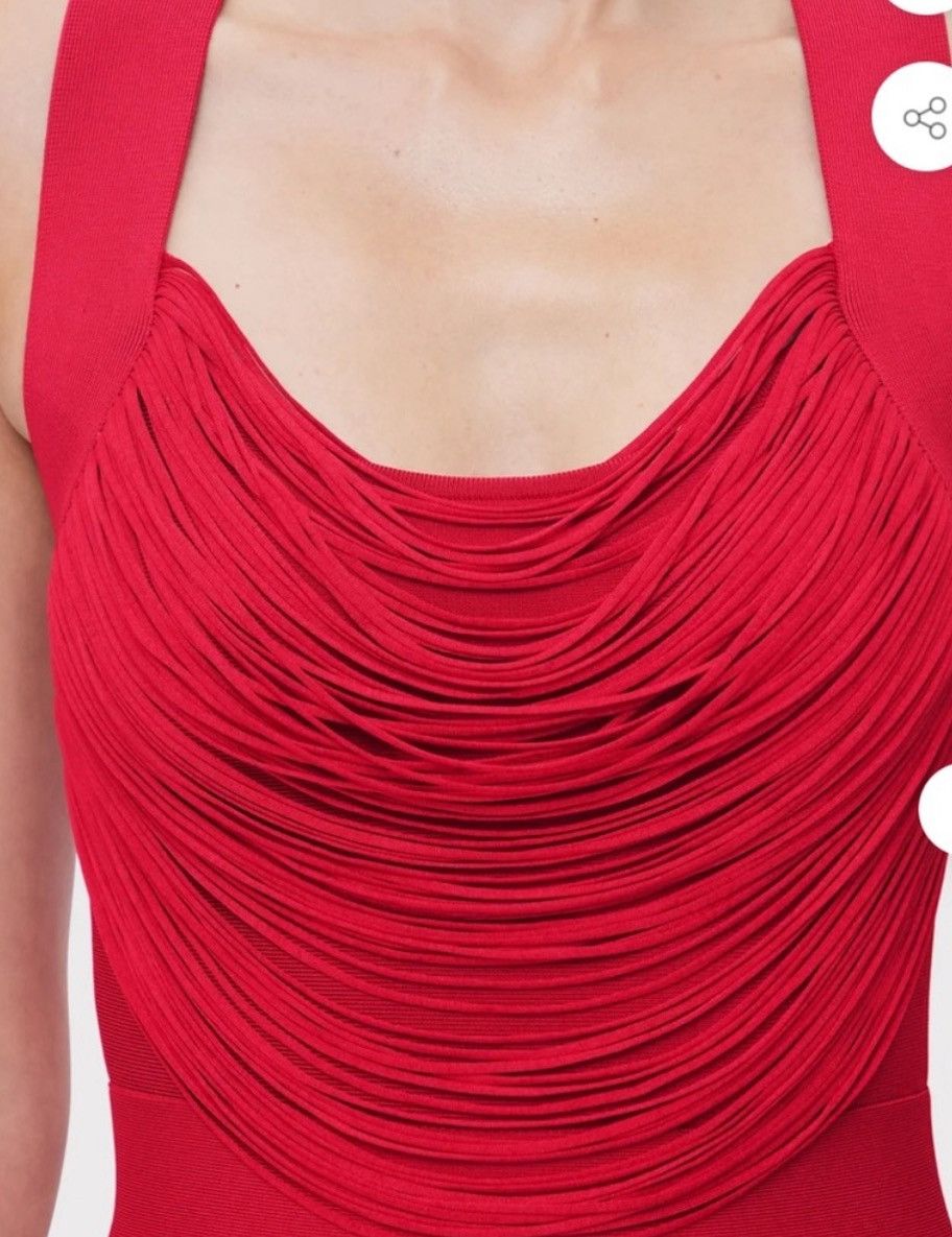 Herve Leger HERVE LEGER draped fringe Bandage Mini Dress Size XS / US 0-2 / IT 36-38 - 7 Thumbnail