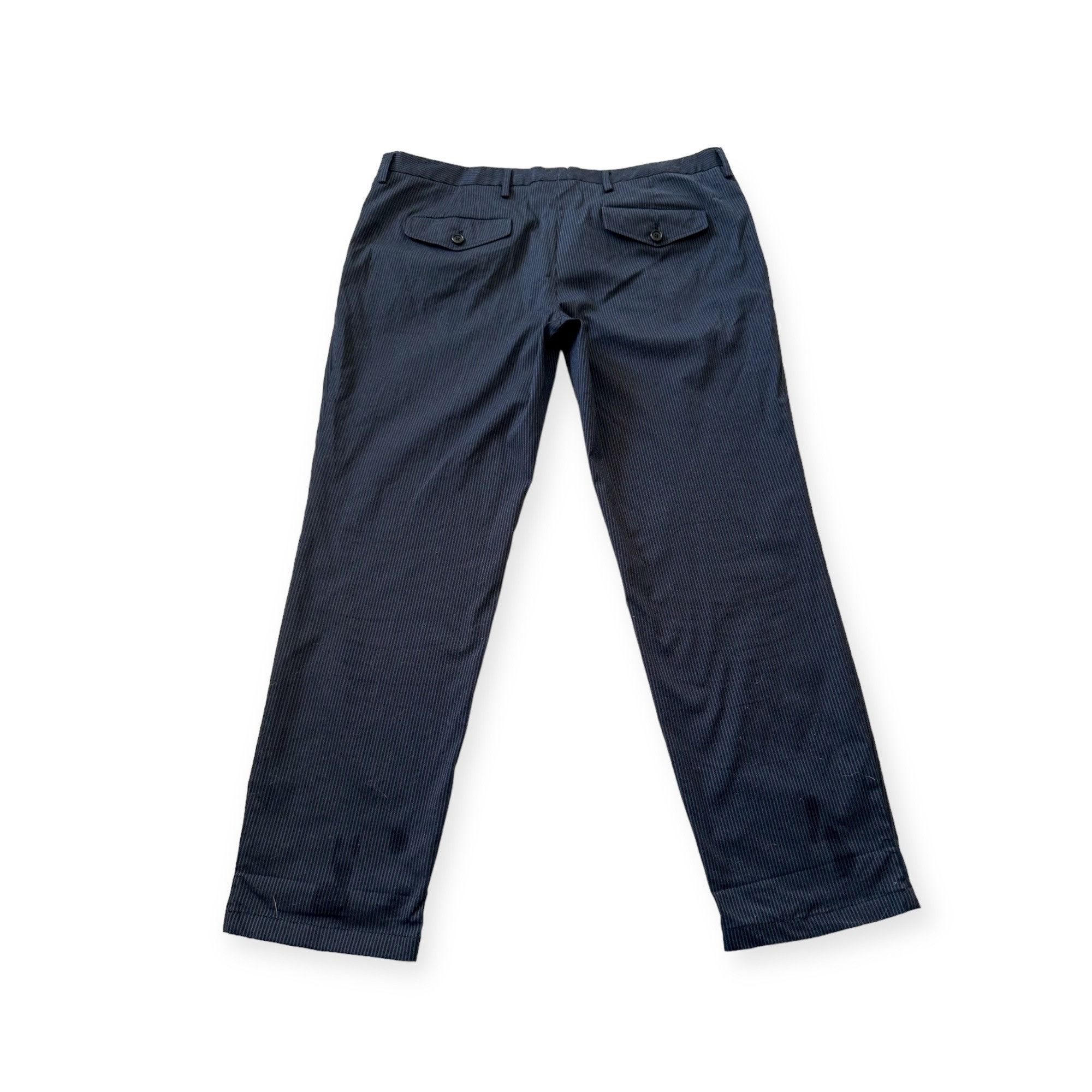 Prada Prada Blue Striped Cotton Pants, Size Italian 46/L Size 32" / US 10 / IT 46 - 5 Thumbnail