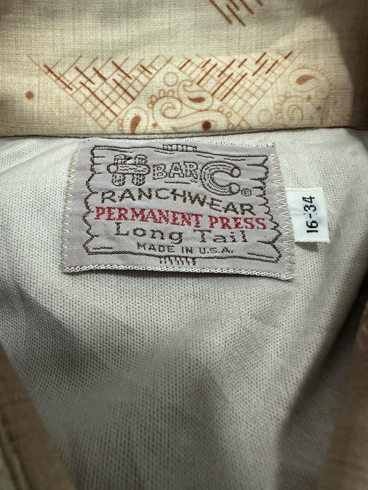 Vintage H BAR C Ranchwear Paisley Pearl Snap Western Shirt Size US L / EU 52-54 / 3 - 5 Thumbnail