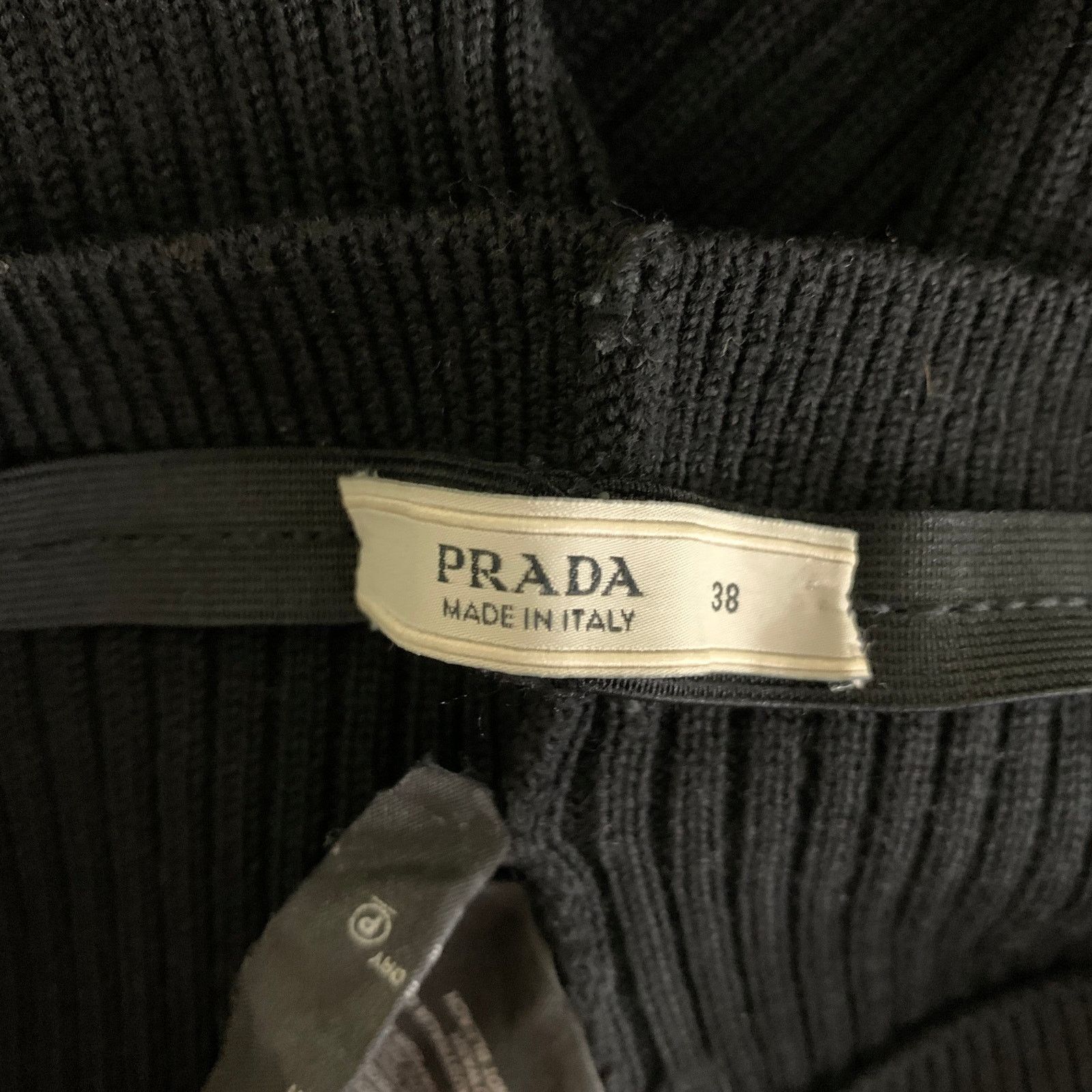 Prada PRADA Size 2 Black Wool Flared Leggings Size 26" / US 2 / IT 38 - 3 Thumbnail