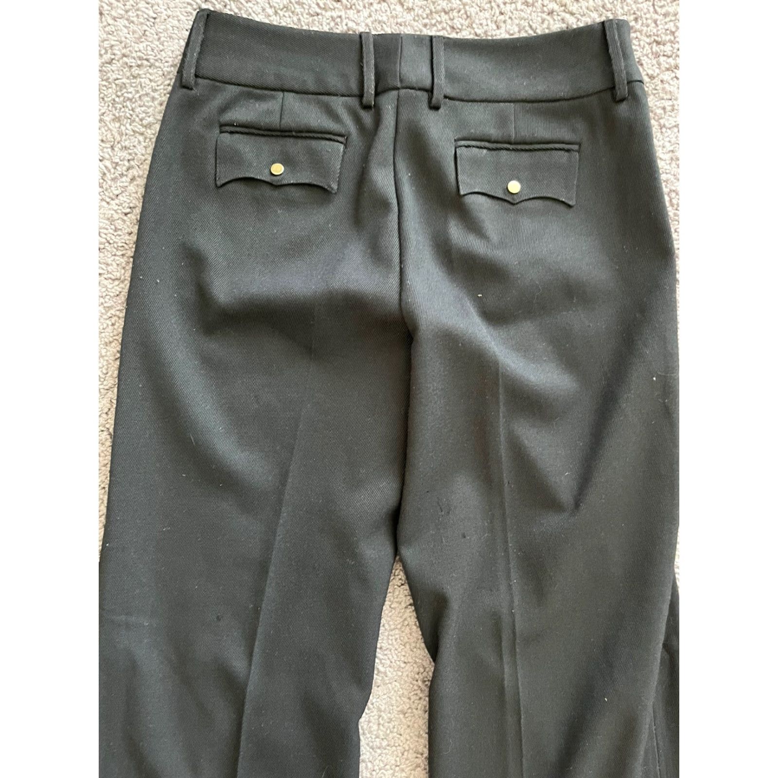 Express VINTAGE EXPRESS Wool Blend Dress Pants Sits at Waist 10 Regular Straight Leg Women Size 10 Black Size 32" / US 10 / IT 46 - 4 Thumbnail