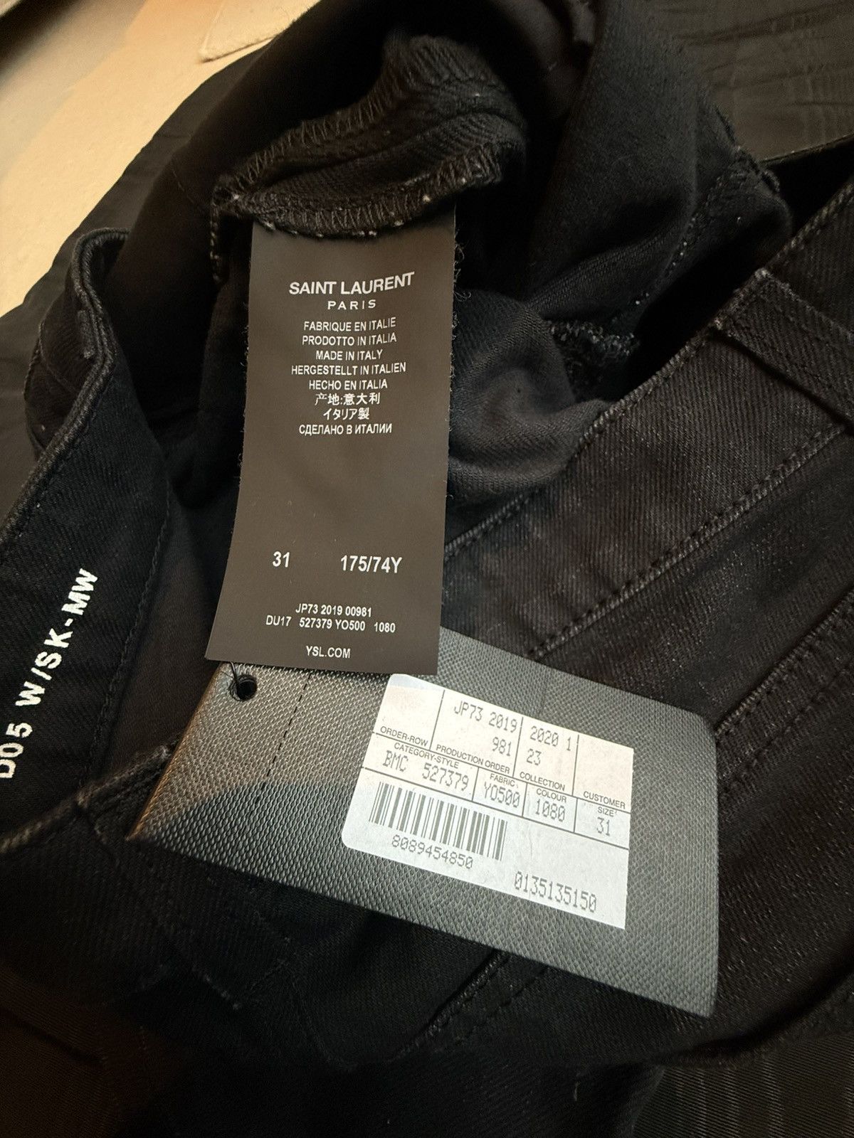 Saint Laurent Paris SS20 Saint Laurent BNWT black skinny jeans 31 slim denim Size US 31 - 22 Thumbnail