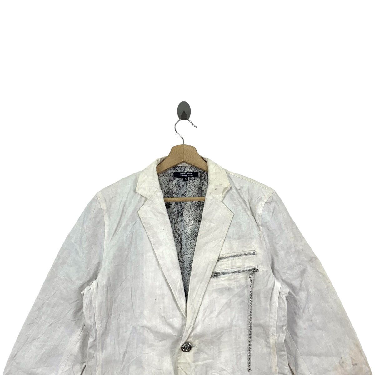 In The Attic × Japanese Brand IN THE ATTIC Japanese Brand Designer Blazer Coat Jacket Size L / US 10 / IT 46 - 4 Thumbnail