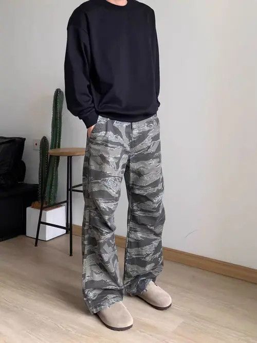 Japanese Brand Vintage Washed Loose Fit Outdoor Workwear Camo Pants Size US 30 / EU 46 - 4 Thumbnail