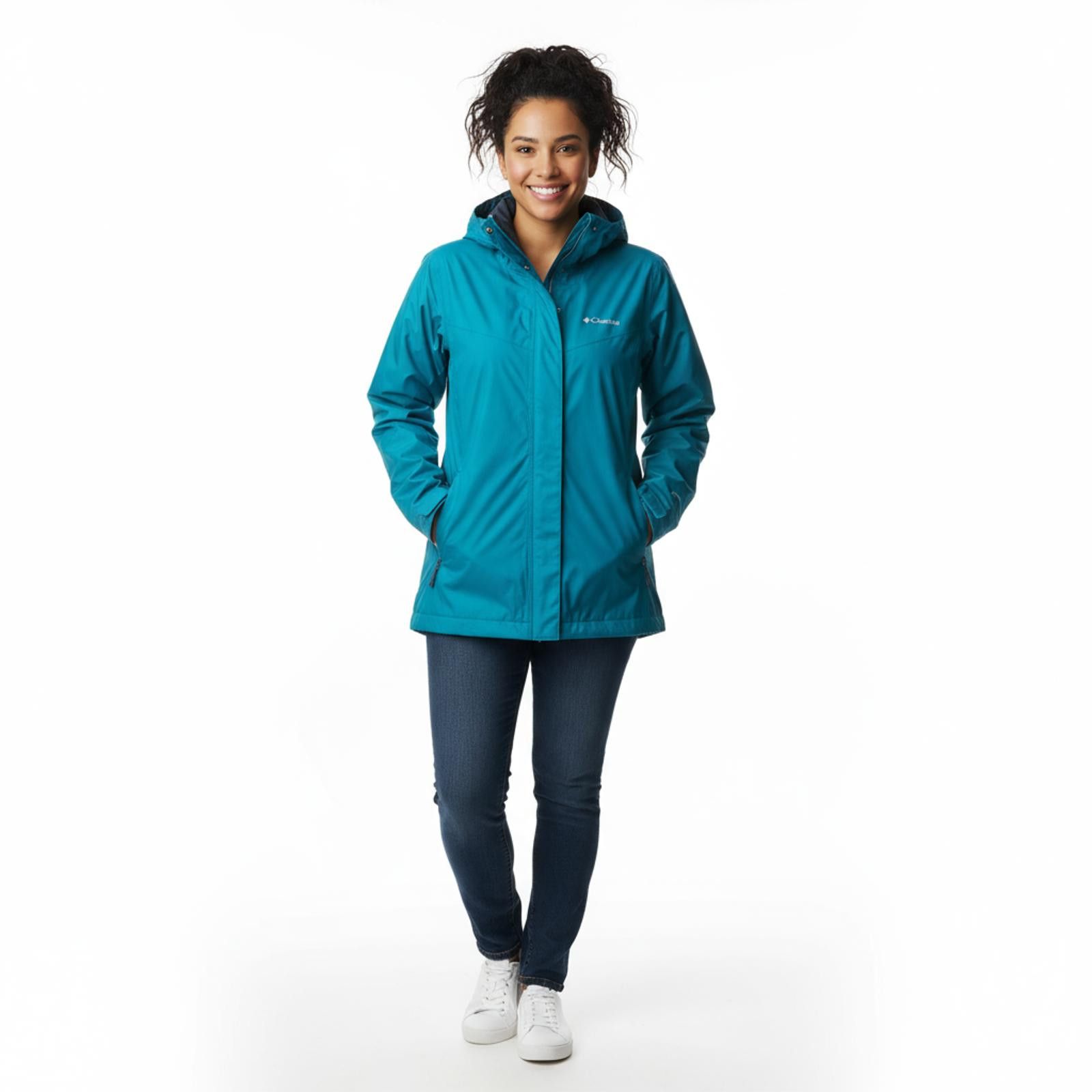 Columbia Columbia Women's Waterproof Rain Jacket in Teal Size M / US 6-8 / IT 42-44 - 1 Thumbnail