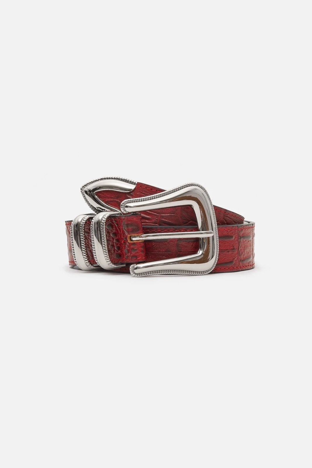 Strawberry STRAWBERRY WESTERN LEATHER *CHERRY* BELT (32-36) Size ONE SIZE - 3 Thumbnail