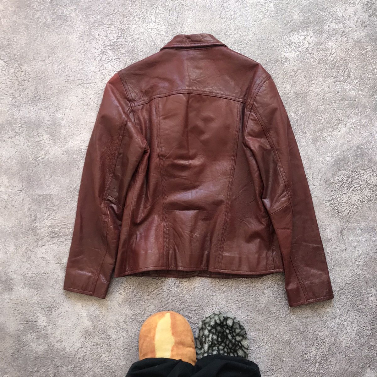 Genuine Leather Vintage Y2K Brown Leather Jacket Streetwear Workwear Baggy L Size L / US 10 / IT 46 - 7 Thumbnail