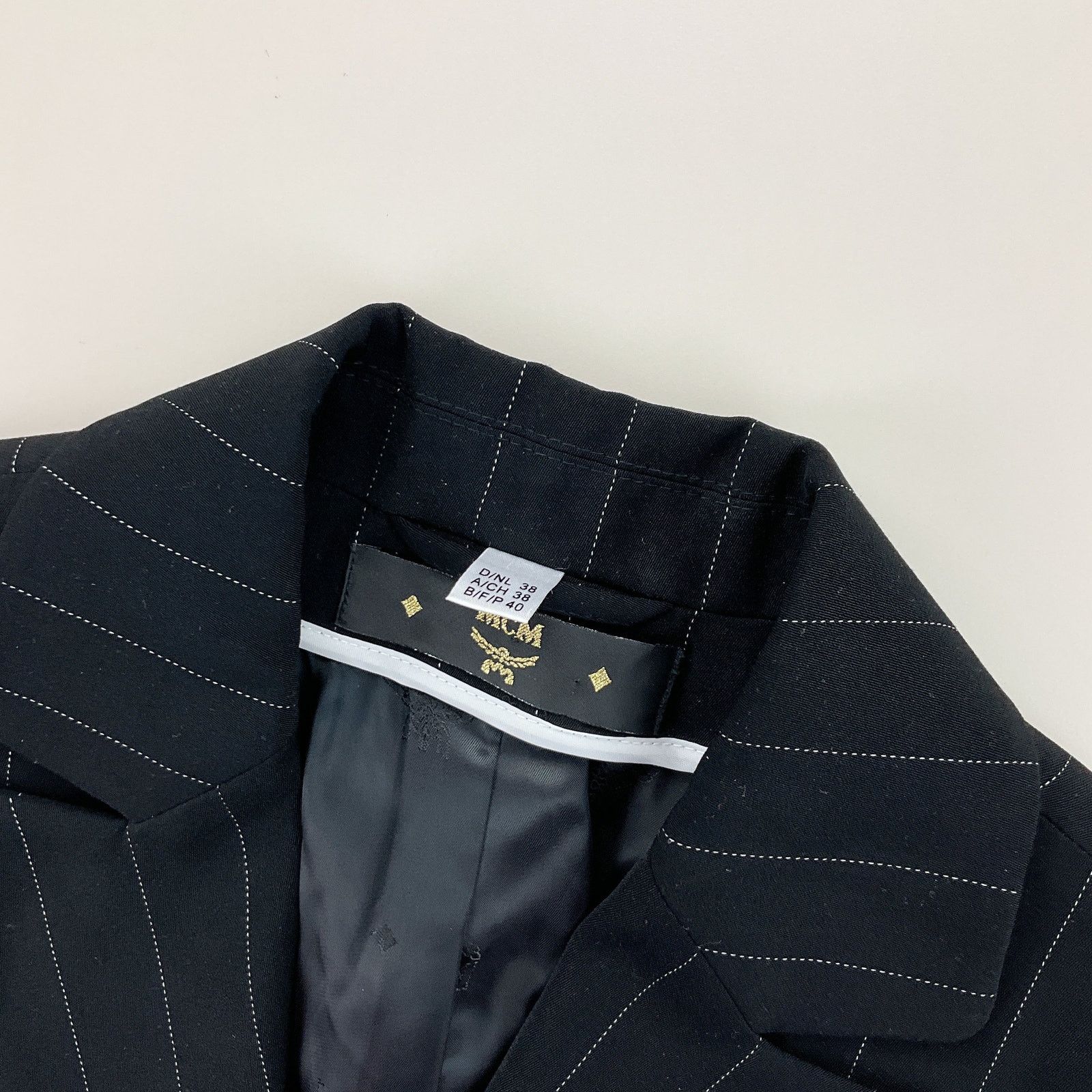 MCM Vintage Designer MCM 90s Blazer Jacket - Women Medium black Size M / US 6-8 / IT 42-44 - 6 Thumbnail