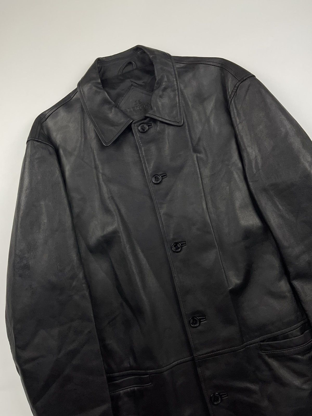 Balenciaga Vintage Balenciaga Leather Jacket Size US XL / EU 56 / 4 - 6 Thumbnail