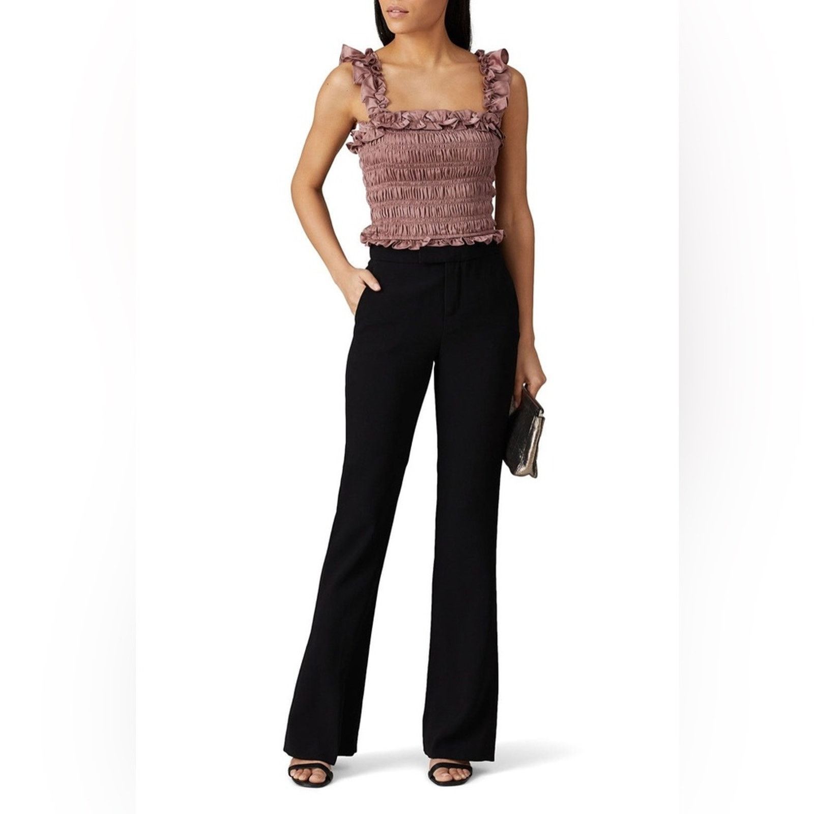 ELLIATT ELLIATT Size XS Cyrene Top Light Mauve Smocking Size XS / US 0-2 / IT 36-38 - 1 Thumbnail