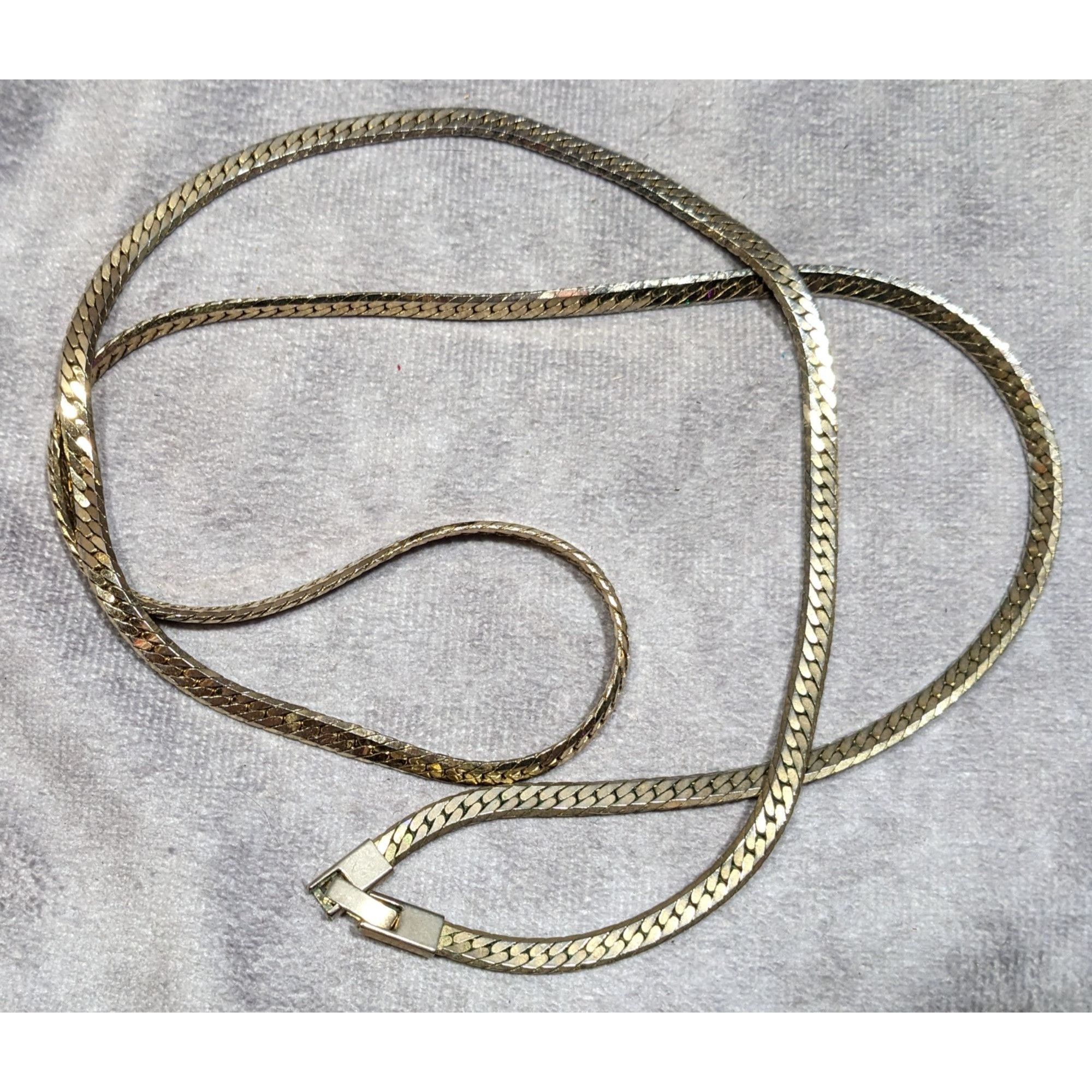 Other Vintage Herringbone Chain Necklace Silver/Gold Tone Size ONE SIZE - 6 Thumbnail