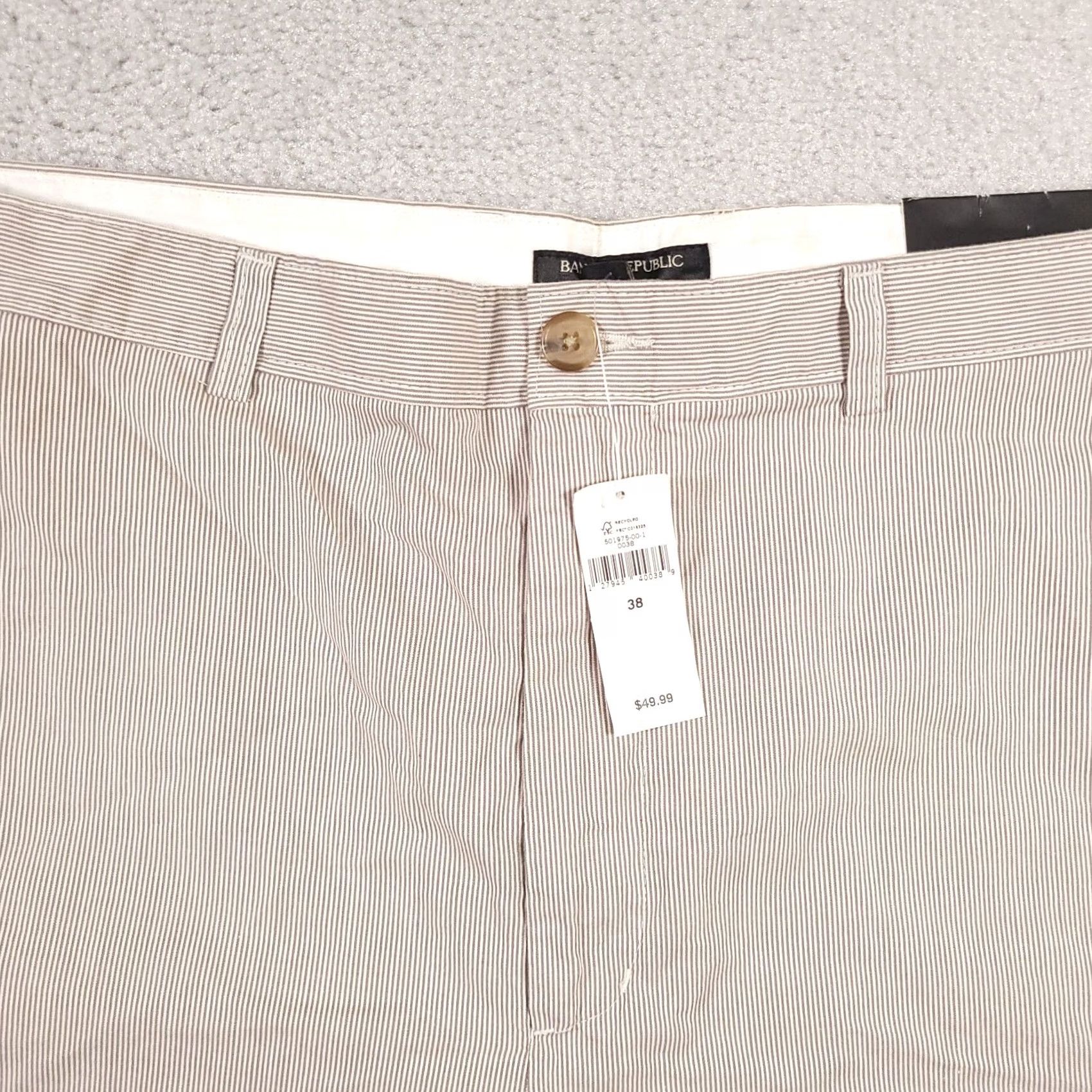 Banana Republic Banana Republic Chino Shorts Mens 38 Casual Flat Front Striped Size US 38 / EU 54 - 3 Thumbnail