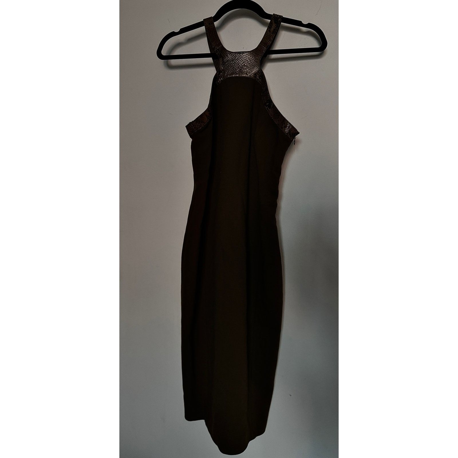 Michael Kors NWT Olive Cocktail Dress with Snakeskin Trim