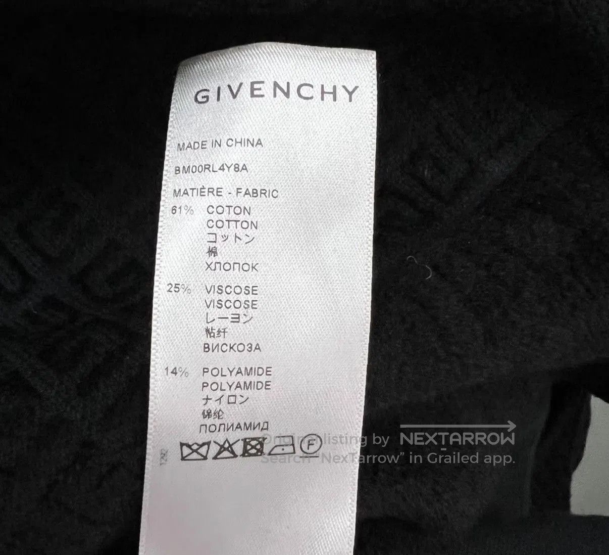 Givenchy Black Zip-Up Textured Hoodie. Size US M / EU 48-50 / 2 - 6 Thumbnail